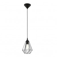 Eglo-Tarbes H/L 1X60W E27 Small / Large Pendant - Black  